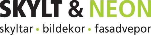 Skylt och Neon
